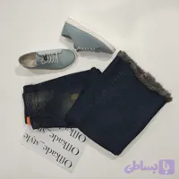 شلوار جین شافل سرمه ای