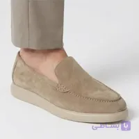 کفش لوفر مردانه چرم سوئد بالیستکو، رنگ بژ (شنی) — کد ۸۹