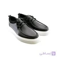 کفش کالج چرم طبیعی اورجینال مشکی کد 58