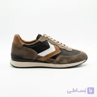 کفش اسنیکرز چرم گاوی مردانه بالیستکو قهوه‌ای/مشکی کد 94
