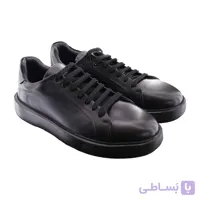 کفش مردانه چرم طبیعی مشکی کد 66