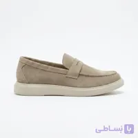 کفش لوفر زنانه چرم اصل خاکی کد 91  (37 تا 41)