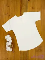 تیشرت بچه گانه پنبه ای یقه کوبایی