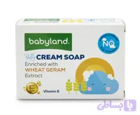 صابون کرمی بچه بی‌بی لند (Babyland) - حاوی عصاره جوانه گندم و ویتامین E - وزن ۱۰۰ گر