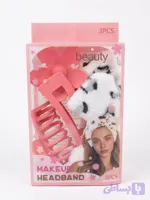 ست ۳ عددی آرایشی و بهداشتی مدل Sweet Beauty (هدبند و گیره مو)