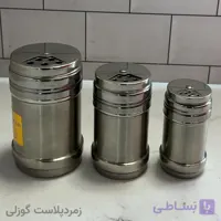 نمکدان و سماق پاش استیل 3تایی
