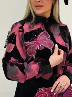 شومیز زنانه پروانه  جواهردوزی کد۳۱