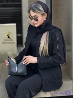 مانتو کتی مشکی  زنانه کد۴۸
