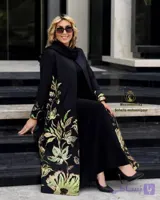 مانتو زنانه ژاکارد ترک گل برجسته کد52