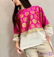 شومیز زنانه ساتن هندی ولینن کد۲۵
