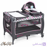 تخت و پارک کودک Baby Trend Lil’ Snooze Deluxe II مدل Daisy Dots