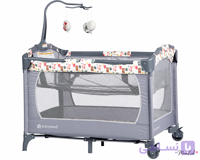پارک بازی و تخت مسافرتی نوزاد بیبی ترند Baby Trend Woodland Grey Playard