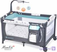 پارک بازی و تخت مسافرتی نوزاد بیبی ترند Baby Trend PY81E40A EZ Rest Deluxe Nursery Center Jungle King