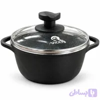 قابلمه گرانیت برند عروس سایز 18 Aroos brand granite pot size 18