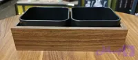 اردو خوری دو پیاله چوبی Wooden appetizer set with two bowls
