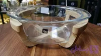 کاسه پایه چوبی زیبا سازان سایز ۱ Zibasazan Bowl with Wooden Base – Size 1