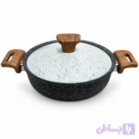 تابه گرانیت هاناتک درب سفید سایز 22 Hanatek Granite Pan with White Lid, Size 22