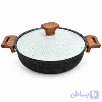 تابه گرانیت هاناتک درب سفید سایز 26 Hanatek Granite Pan with White Lid, Size 26