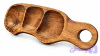 اردو خوری 3 خانه چوبی دست ساز Handmade 3-compartment wooden serving tray