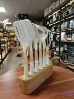 ست کفگیر ملاقه چوبی استندار Standard wooden ladle spatula set