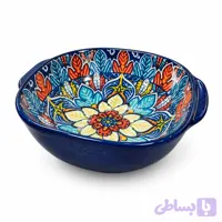 پیاله سرامیک دو دسته مربع Square ceramic bowl with two handles