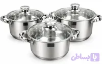 ست قابلمه استیل هاس رولاند 6 پارچه Haus Roland 6-Piece Stainless Steel Pot Set