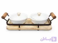 اردو خوری بیضی ۲ عددی Set of 2 Oval Serving Dishes