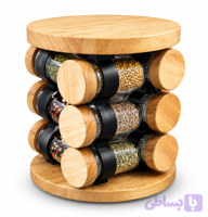 جا ادویه ۱۲ عددی گردان لیمون Limon 12-Piece Rotating Spice Rack