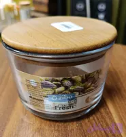 ظرف شیشه ای دنی هوم درب بامبو Danny Home glass container with bamboo lid