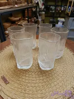 لیوان بلند دفرمه 6 عددی Tall deformed glass, set of 6