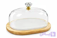 جا کره ای کف چوبی لیمون Limon Butter Dish with Wooden Base