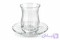 استکان نعلبکی پاشا باغچه لینکا 6 عددی Pasabahce Linka Tea Glass and Saucer Set