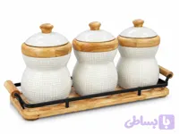 ست پا سماوری ۳ تکه 3-Piece Tea and Sugar Set
