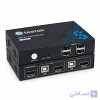 سوییچ KVM دو پورت Steetek با اتصال HDMI و هاب USB 2.0