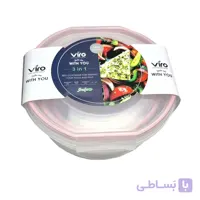 ظروف نگهدارنده مواد غذایی 6 پارچه(سیف لاک) برند ویرو مدل ۳۰۶