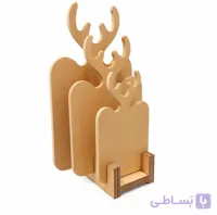 ست ۳ عددی  تخته سرو و پذیرایی چوبی  طرح گوزن