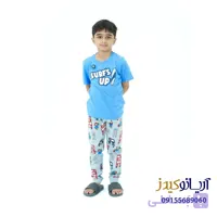 شلوار پسرانه خاکستری طرح ماشین