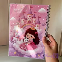 دفتر ۵۰ برگ تنها طرح دخترانه صورتی