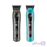ماشین اصلاح سر و صورت حرفه‌ای وی جی ار مدل V-2999 | تیغه سرامیکی با نمایشگر دیجیتال