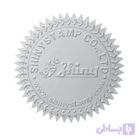 برچسب نقره ایی مهر برجسته مدل Shiny CS-2-50 | سایز 5 سانتی متر ورق 15 عددی شاینی