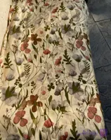 پارچه نخ ابریشم طلاکوب هندی اصل عرض 110 سانت
