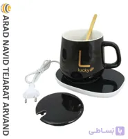 ماگ سرامیکی هیتردار لاکی رنگ مشکی-کدمحصول131ML1001