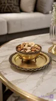 ظرف برنجی مدل پیاله و پیش دستی برنجی بافت مپکو
