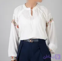 بلوز مجلسی زنانه کرپ گلدوزی شده آرسا