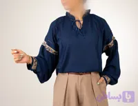 بلوز مجلسی زنانه گلدوزی کرپ هیوا