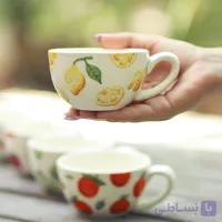 فنجان لته خوری  طرح میوه