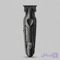 ماشین اصلاح موی سر و صورت کیمی با تیغه کربن استیل، موتور 7000 دور در دقیقه، باتری 2000 میلی‌آمپر ساعت، نمایشگر شارژ و طراحی ارگونومیک مدل KM-2269