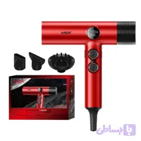 سشوار حرفه‌ای وی جی آر مدل V-401 با باد سرد و متمرکزکننده