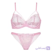 ست شورت و سوتین لوندر دانتل شیشه‌ای کد F2-046