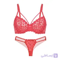 ست شورت و سوتین تور گلدار بارون کاپ C کد 055
